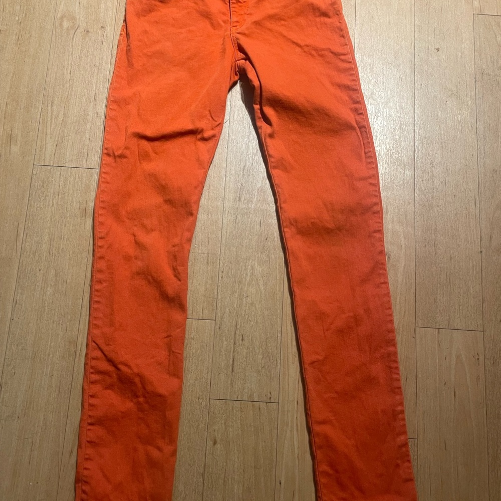 Boys jeans.  Gucci. Size 12. Slim fit. Orange color.